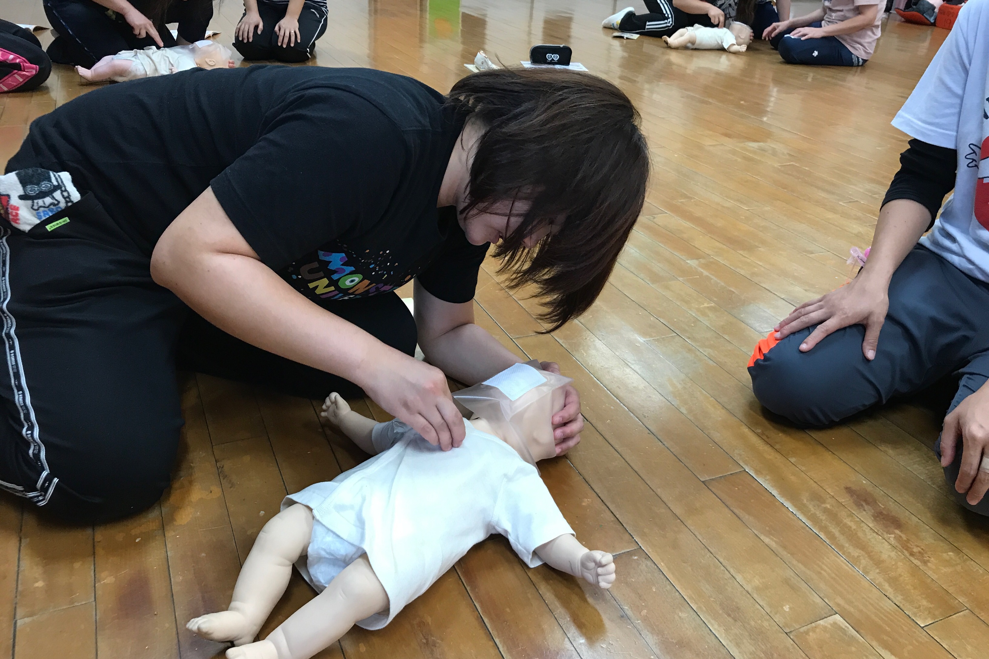 園内研修で乳幼児救急処置法を学びました